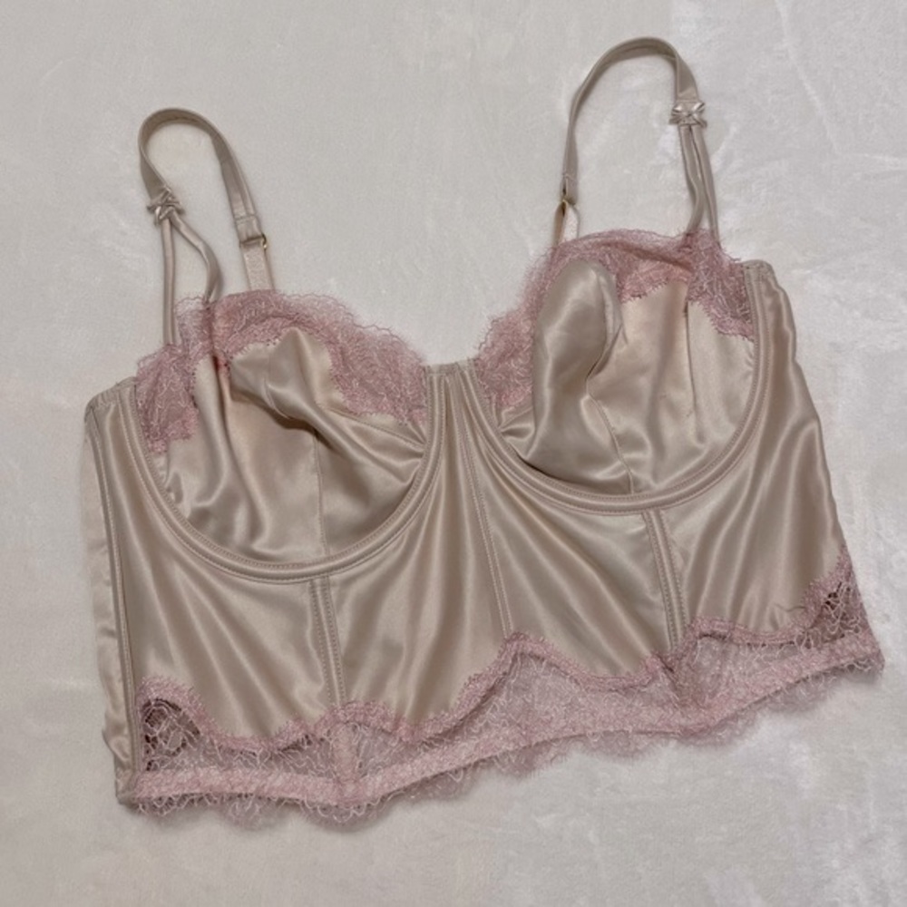 victoria’s secret dream angels unlined long line balconette bra corset - Picture 13 of 15